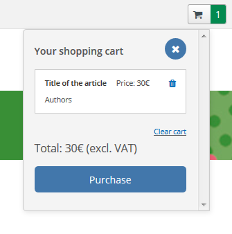 EDPS shopping cart purchase